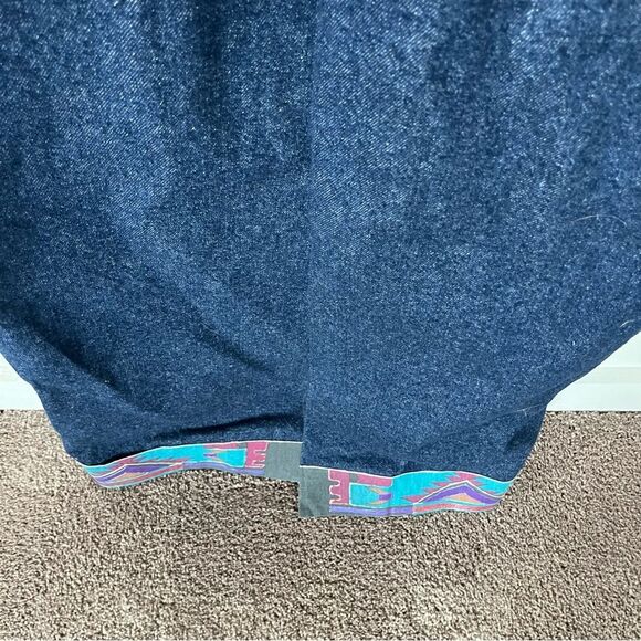 Vintage Handmade Women's Medium Denim Western Trench Coat - Picture 5 of 8